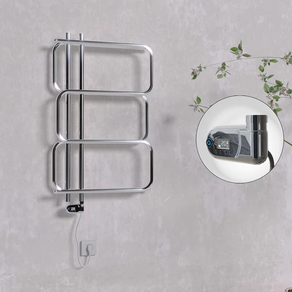 MATSU Elektrikli Havlupan 540x884  Krom (Thesis Termostat) 200W ürün görseli 1