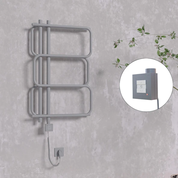 MATSU Elektrikli Havlupan 540x884  Antrasit (KTX1 Termostat) 300W Spiral Kablolu ürün görseli