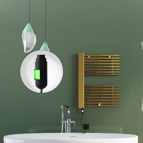 MALE Elektrikli Havlupan 600x800  Altın (OnOff Düğmeli) 300W ürün görseli