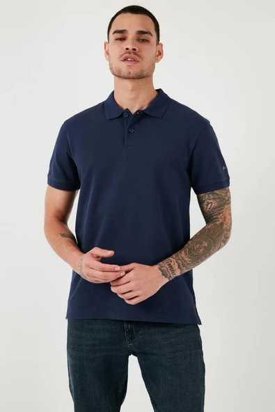 Regular Fit Erkek Lacivert Polo Yaka T Shirt  A9451-0001 - 3