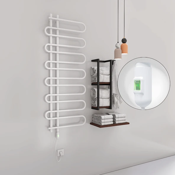 ZANTE Elektrikli Havlupan 600x1400  Beyaz (OnOff Düğmeli) 600W ürün görseli 1