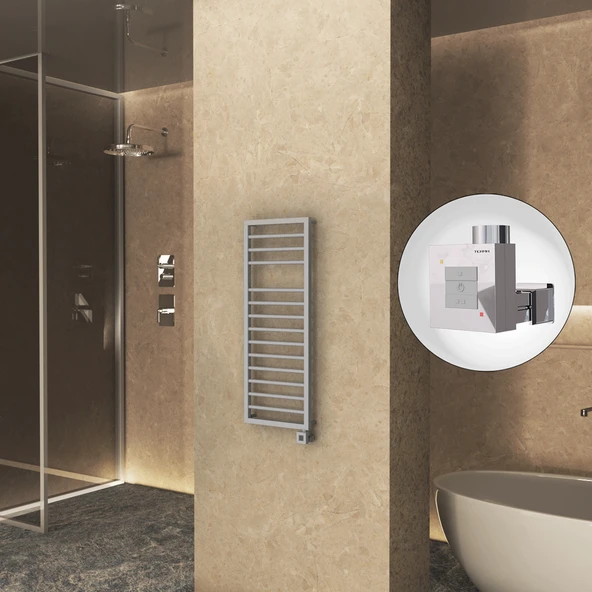 NAXOS Elektrikli Havlupan 500x1193 Gri 7012 Texture (KTX1 Termostat) 600W ürün görseli 1