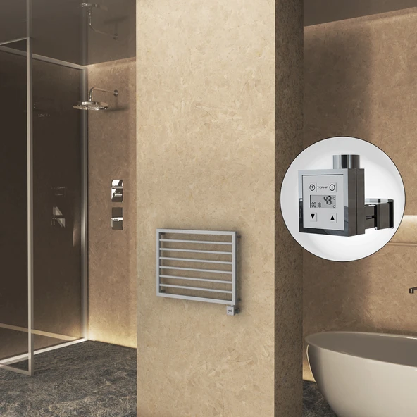 NAXOS Elektrikli Havlupan 800x578 Gri 7012 Texture (KTX3 Termostat) 300W ürün görseli 1