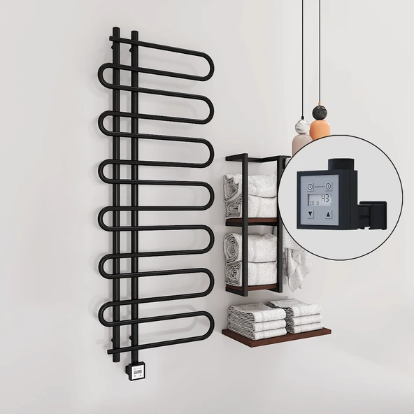 ZANTE Elektrikli Havlupan 600x1400  Siyah (KTX3 Termostat) 600W ürün görseli 1