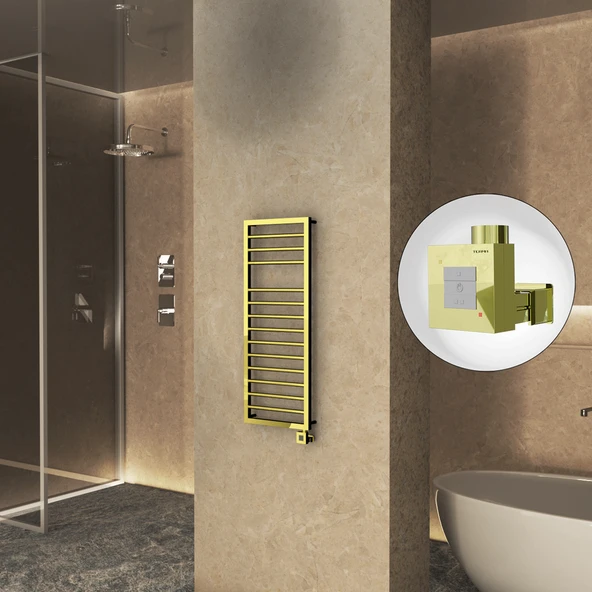 NAXOS Elektrikli Havlupan 500x1193 Altın  (KTX1 Termostat) 300W ürün görseli 1