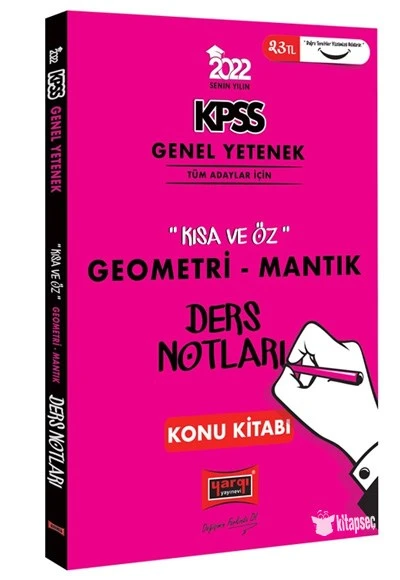 2022 KPSS Lisans Genel Yetenek Geometri ve Sayısal Mantık Kısa ve Öz Ders Notları Yargı Yayınları
