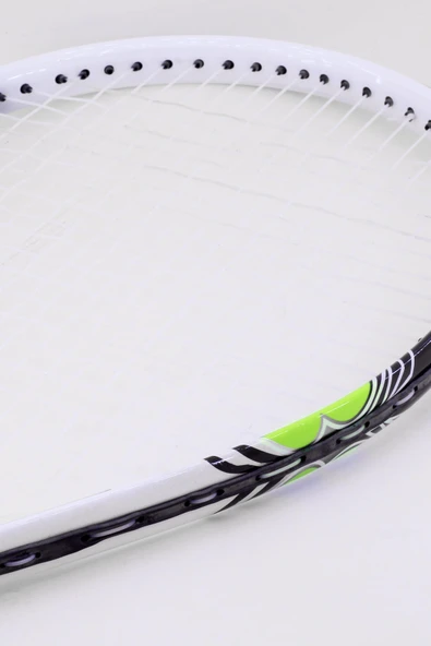 Deluxe 27 İnç Tenis Raketi Çantalı Yetişkin Tennis Racket L2 Grip 68 cm Neon Sarı 527 - 6