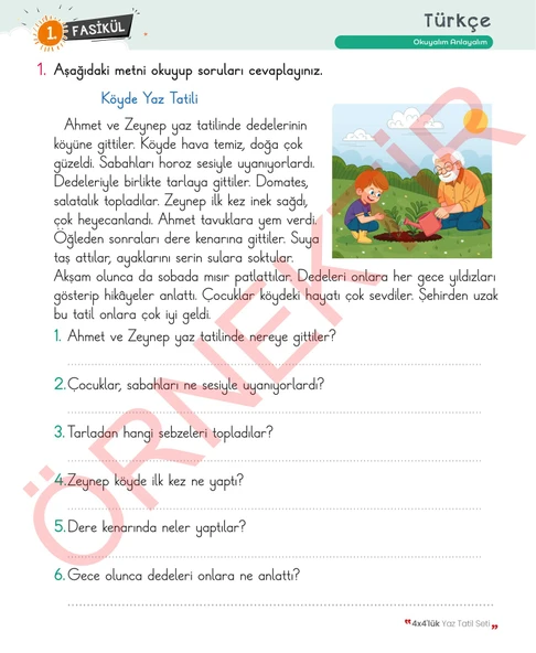 2. Sınıf 4x4'lük Tatil Tekrar Seti | 12 Fasikül+Bilişsel Etkinlikler-2025 - Resim 8
