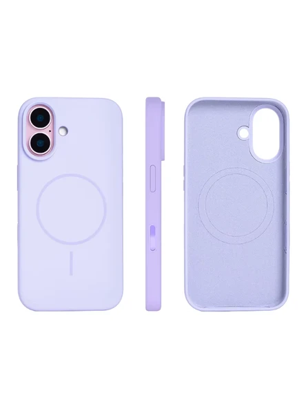 iPhone 16 Uyumlu MagSafe Silikon Kılıf – Lansman İçi Kadife Dokulu, Kablosuz Şarj Destekli, Rose - 4