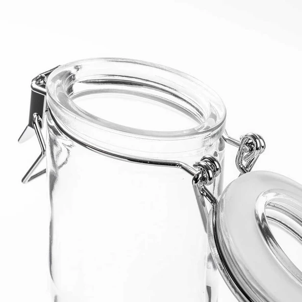 Tantitoni Kilit Kapaklı Standlı 4lü Cam Baharatlık Seti 100ml - Resim 3