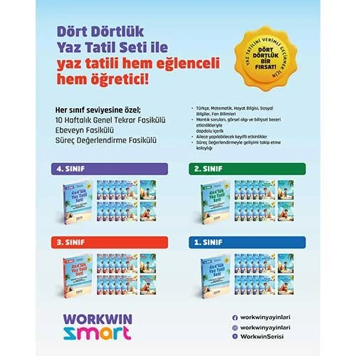 4. Sınıf 4x4'lük Tatil Tekrar Seti | 12 Fasikül+Bilişsel Etkinlikler-2025 - Resim 7