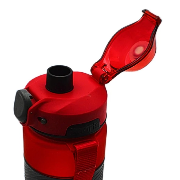 Noki Tritan Soft Touch Auto Kapak Silikon Bantlı Askılı Matara 750 ml (T-0121) - 2