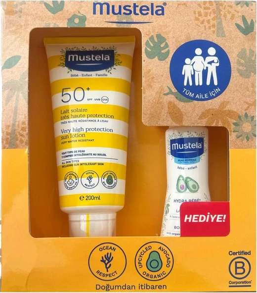 Mustela Güneş Losyonu SPF50 200 ml + Mustela Hydra Bebe 100 ml - 2