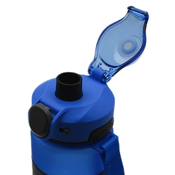 Noki Tritan Soft Touch Auto Kapak Silikon Bantlı Askılı Matara 750 ml (T-0121) - 4
