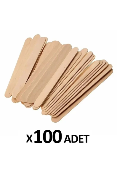 100 Marka Abeslang Tahta Dil Çubuğu Basacağı - Ağda Spatulası, Spatula Çx ürün görseli 1