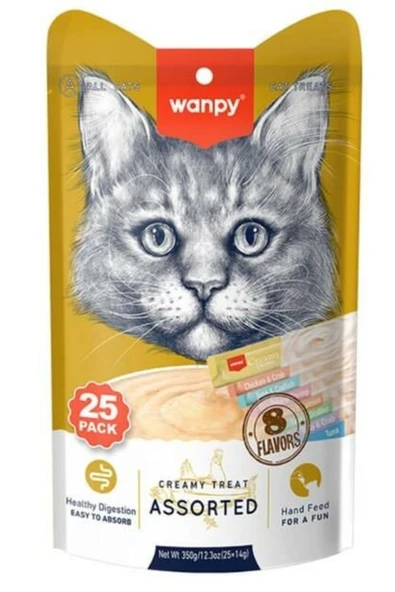 Kedi Ödül Çubuğu Sıvı Karışık Paket 25 Adetx14 gr