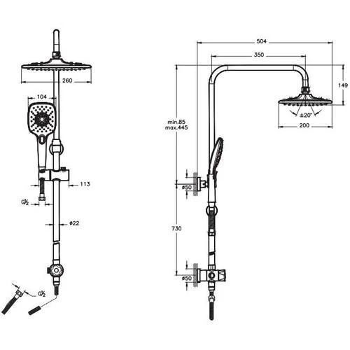 Artema Flow Soft Lavabo Eviye Banyo Batarya Artema Ls20 Joy 3S Robot Duş Takımı A45787 - 5