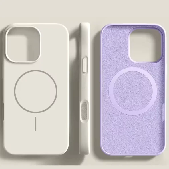 iPhone 14 Pro Max MagSafe Yumuşak Silikon Kılıf – Lansman İçi Kadife Dokulu, Kablosuz Şarj Destekli Mavi - 2