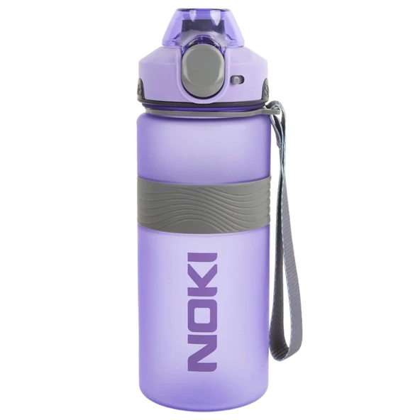 Noki Tritan Soft Touch Auto Kapak Silikon Bantlı Askılı Matara 750 ml (T-0121) - 5