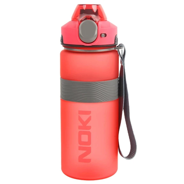 Noki Tritan Soft Touch Auto Kapak Silikon Bantlı Askılı Matara 750 ml (T-0121) - 1