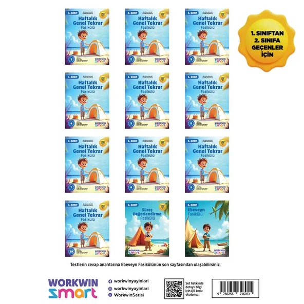 1. Sınıf 4x4'lük Tatil Tekrar Seti | 12 Fasikül+Bilişsel Etkinlikler-2025 - Resim 3