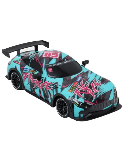 Ctoys 1:16 Uzaktan Kumandalı Neon Işıklı Spor Araba Turkuaz P383 - 2