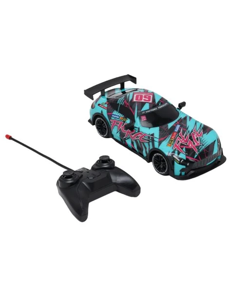 Ctoys 1:16 Uzaktan Kumandalı Neon Işıklı Spor Araba Turkuaz P383 - 3