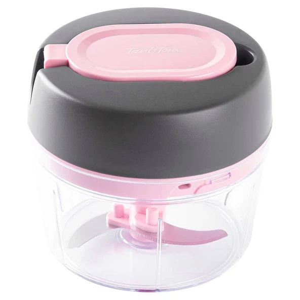 Tantitoni Füme Pembe Küçük Pratik Doğrayıcı 400ml