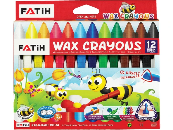 Fatih Mum Pastel Boya Wax Crayon Jumbo 12 Renk | 50220
