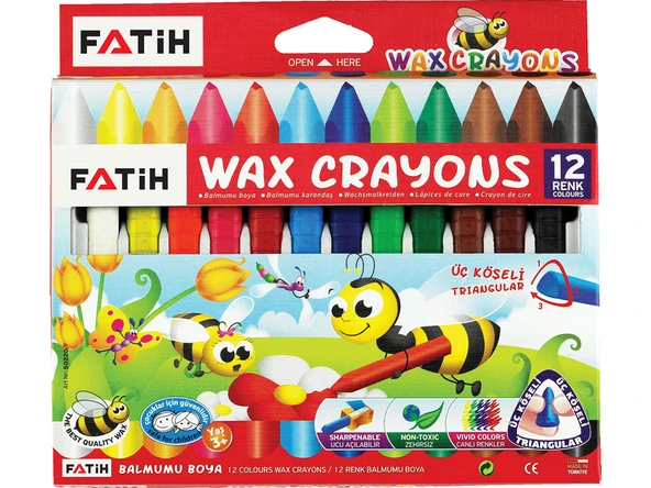 Fatih Mum Pastel Boya Wax Crayon Jumbo 12 Renk | 50220 - 3