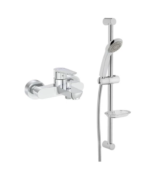 Artema Flow Soft Banyo Batarya Artema Solo C Sürgülü Krom El Duşu Seti