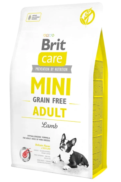 Brit Care Mini Tahılsız Kuzu Etli Küçük Irk Yetişkin Köpek Maması 2 Kg - 1