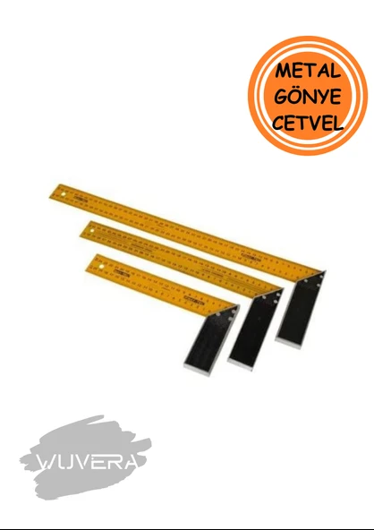 Wuvera 250 mm Sarı Marangoz Gönye – Ahşap İşlerinde Profesyonel Yardımcınız - 4