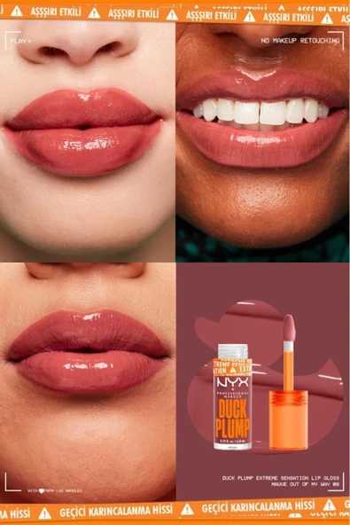 NYX Professional Makeup Duck Plump Dolgun Görünüm Veren Dudak Parlatıcısı - 08 Mauve Out Of My Way