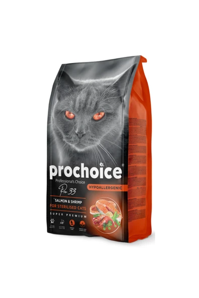 ProChoice 33 Kısırlaştırılmış Somon Karidesli Yetişkin Kedi Maması 2 Kg ürün görseli