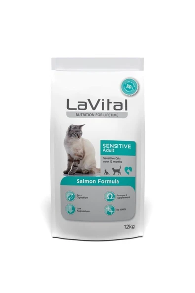 Lavital Sensitive Somonlu Yetişkin Kedi Maması 12 Kg ürün görseli