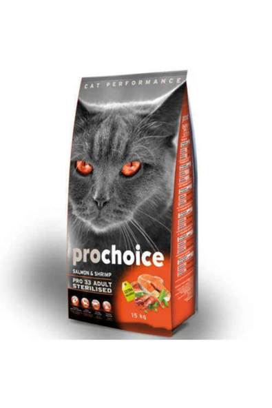 ProChoice 33 Kısırlaştırılmış Somon Karidesli Yetişkin Kedi Maması 2 Kg ürün görseli