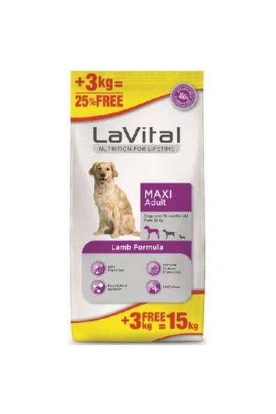 Kuzu Etli Büyük Irk Yetişkin Köpek Maması 12+3 Kg - 1