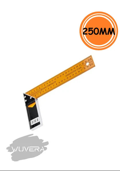 Wuvera 250 mm Sarı Marangoz Gönye – Ahşap İşlerinde Profesyonel Yardımcınız