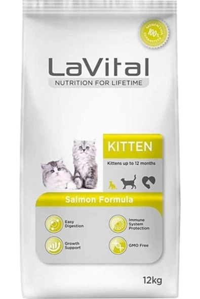 Lavital (kitten) Yavru Kedi Maması Somonlu 12 Kg.