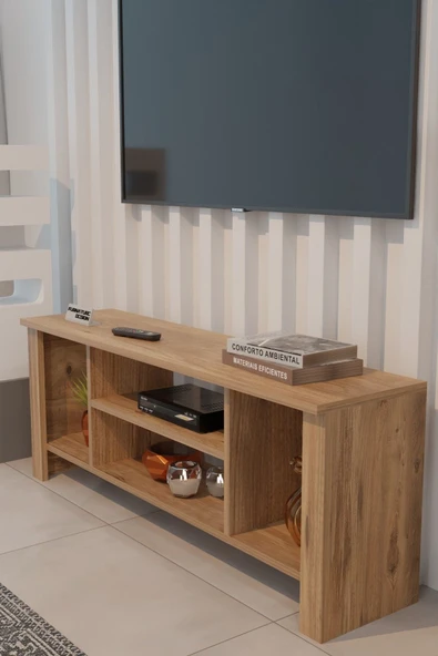 Vesta Tv Ünitesi Dekoratif Açık Raflı Tv Ünitesi 120 Cm - 3