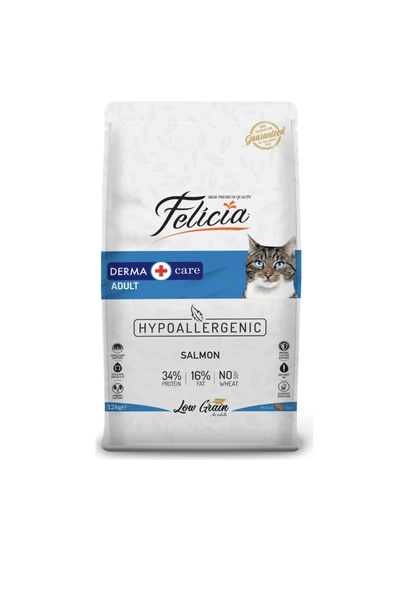 Düşük Tahıllı Hipoalerjenik Somonlu Yetişkin Kedi Maması 12 Kg