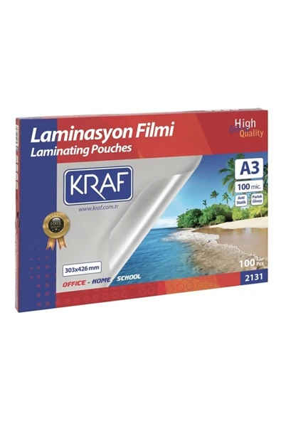 Kraf Laminasyon Film A3 100 Micron 100 lü (2131)