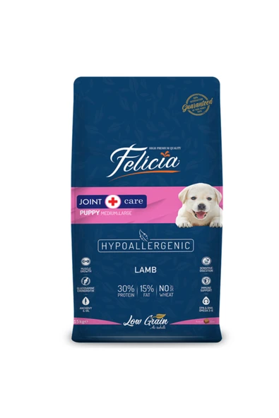 Az Tahıllı Medium Puppy Kuzu Etli Yavru Köpek Maması 15 Kg