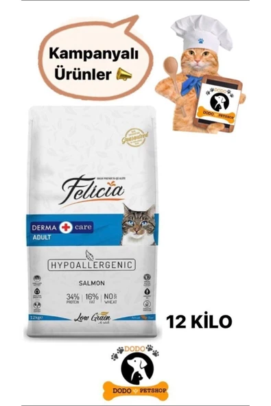 Az Tahıllı 12 Kg Yetişkin Somonlu Hypoallergenic Kedi Maması - Resim 4