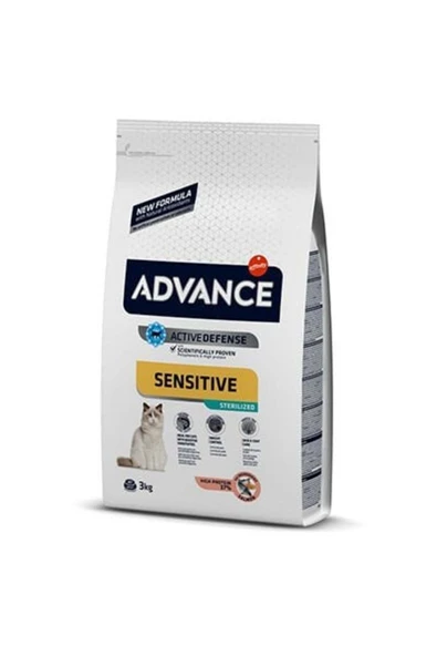 Sensitive Somonlu Kısırlaştırılmış Hassas Kedi Maması 3 Kg - 4