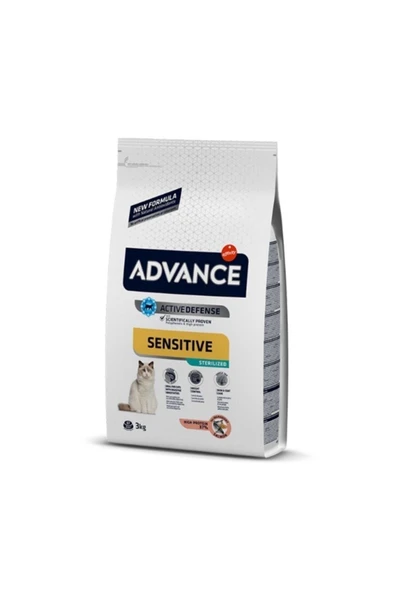 Kısırlaştırılmış Sensitive Somonlu Yetişkin Kedi Maması - 3 Kg