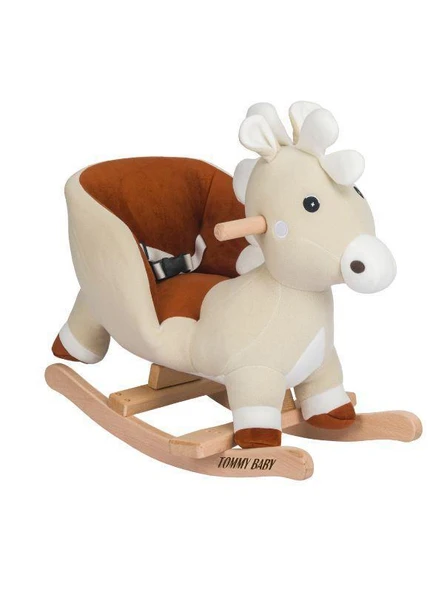 TommyBaby Egitici Peluş Sallanan At Ahsap Sallanan At - 2