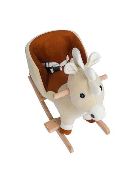 TommyBaby Egitici Peluş Sallanan At Ahsap Sallanan At - 3