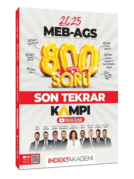 İndeks Akademi 2025 MEB-AGS Tüm Dersler Son Tekrar Kampı 800 Soru Bankası Video Çözümlü İndeks - 2